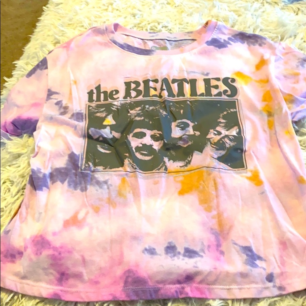 The Beatles tie dye crop top
